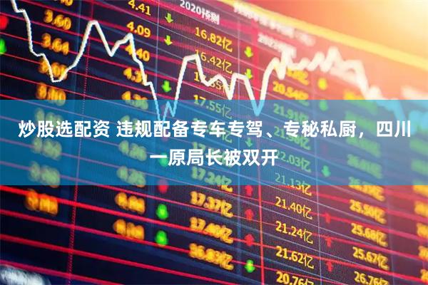 炒股选配资 违规配备专车专驾、专秘私厨，四川一原局长被双开